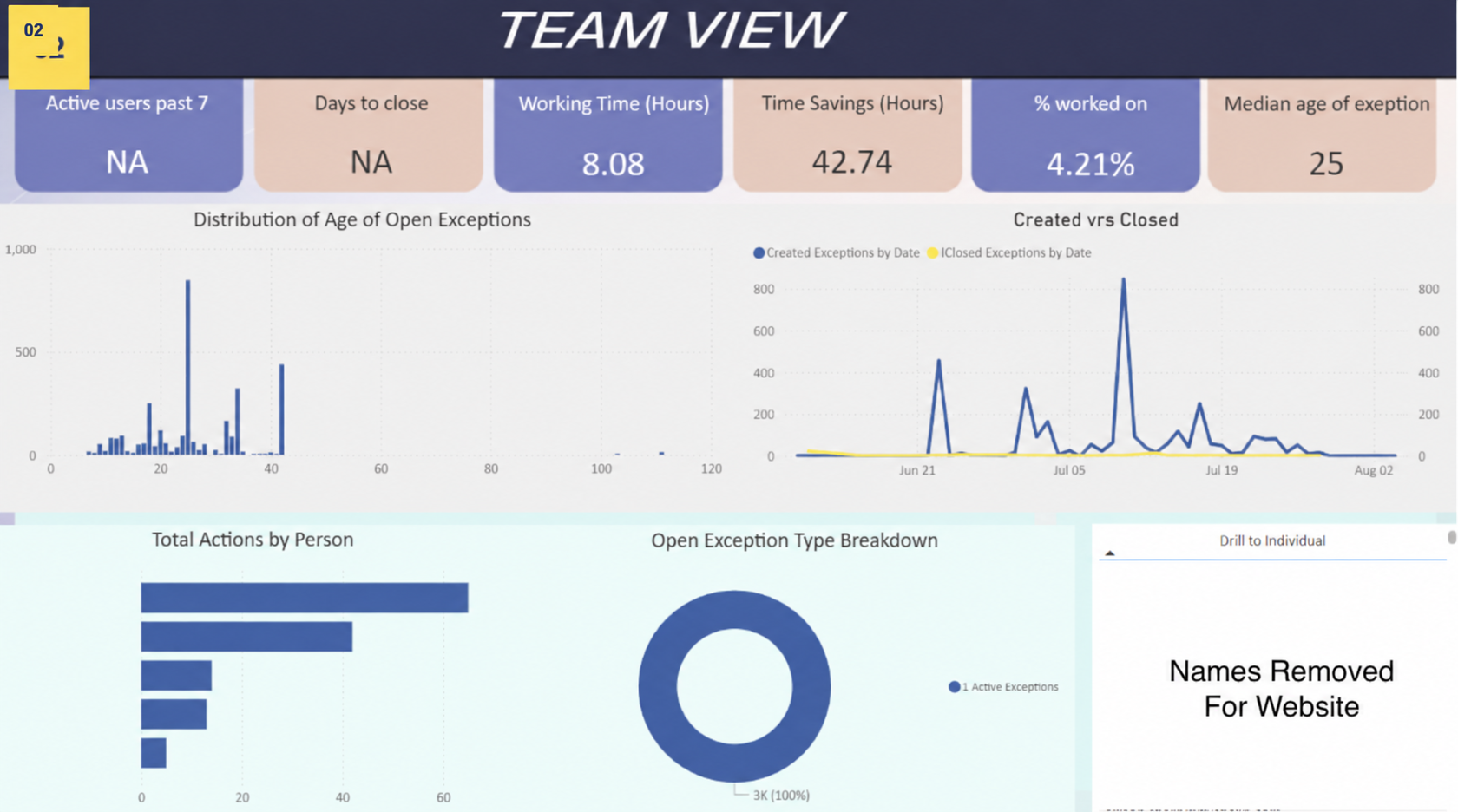 Team View dashboard screenshot